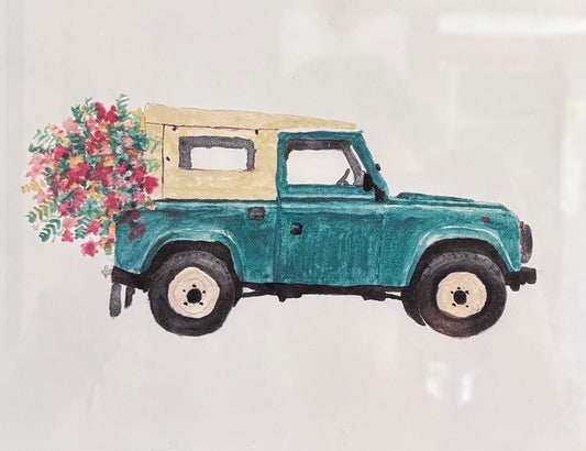 Floral Land Rover Defender